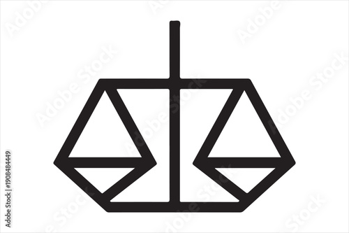 The classic symbol representing the concept of justice and law balance Vector, illustration