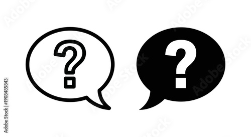 Speech Bubble Question Mark Icon: Representing a question in conversation, seeking clarification, or expressing confusion in dialogue.