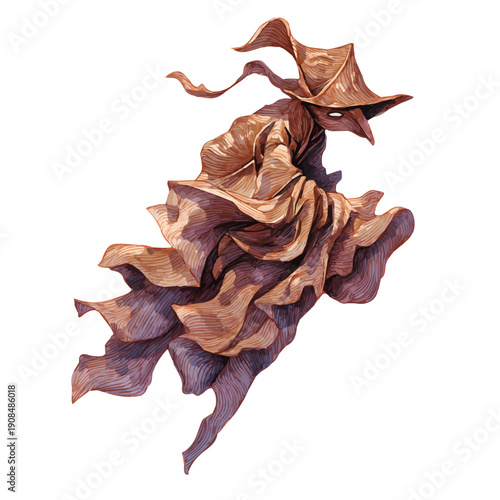 Canvas-taulu A watercolor isometric illustration of Banshee, cleanly isolated on white background