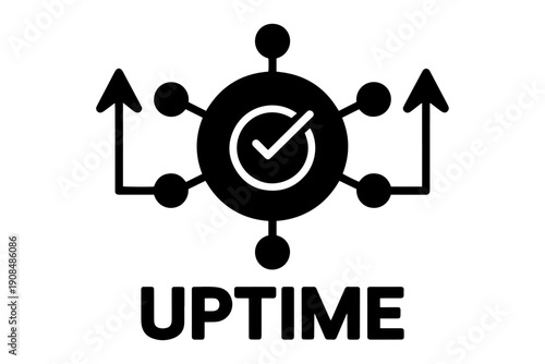 Uptime icon, representing reliability, availability, and system functionality