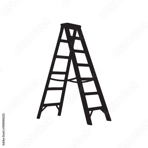 Black Ladder silhouette vector illustration