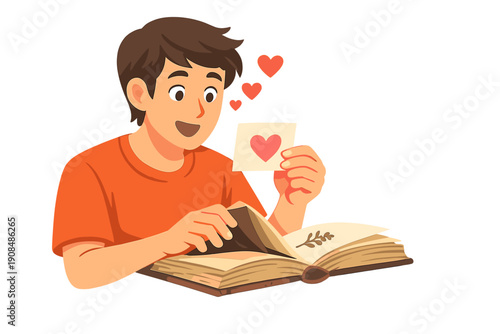 A man unexpectedly discovers a love note tucked inside an old book, a sentimental and heartwarming find