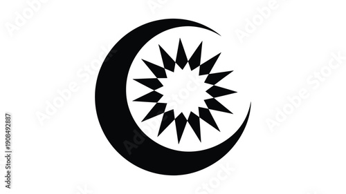 Simple black and white illustration of a kettlebell fitness weight