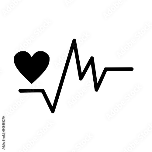 Heartbeat Icon A Symbol of Life, Health, and Vitality in Medical and Wellness Concepts