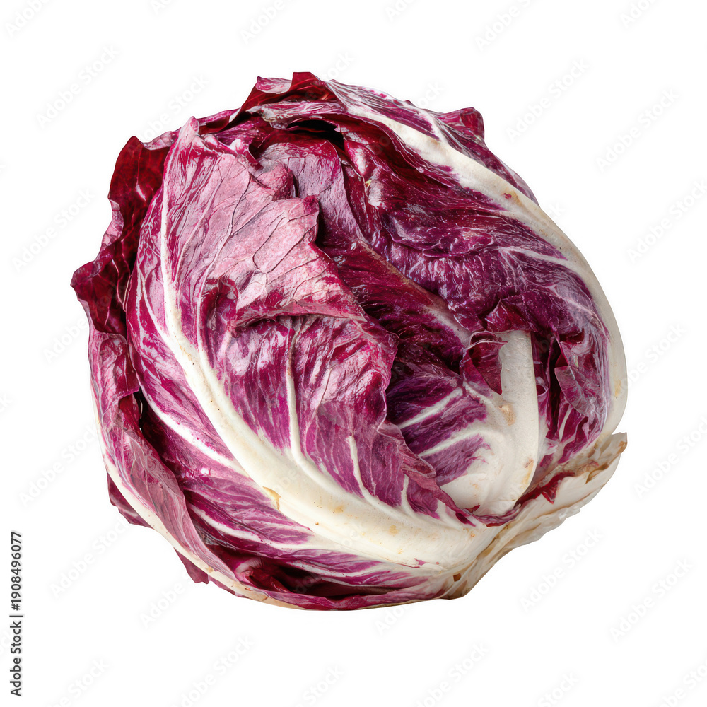 Obraz premium Red and white cabbage head isolated on a transparent background