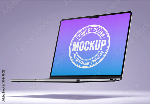 Floating Laptop Mockup