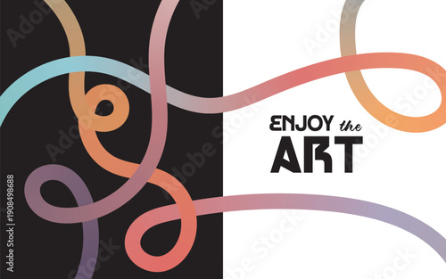 Vibrant abstract art enjoy the art colorful swirling lines seo