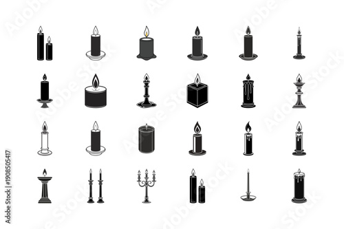 Elegant Candle Collection Featuring Decorative Flames And Holders For Interior Design