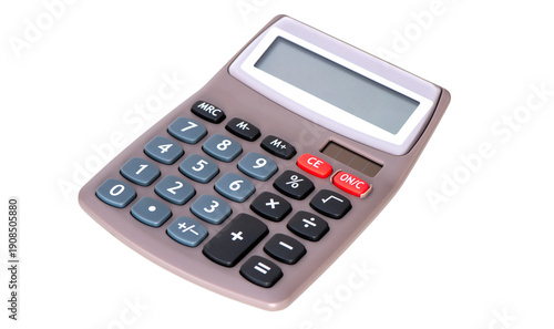 Ein Taschenrechner für Berechnungen und Kalkulationen isoliert als Freisteller über transparentem Hintergrund