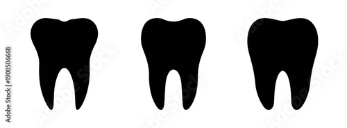 Dental health teeth illustration showing molar tooth anatomy and root canal treatment diagram for dentist