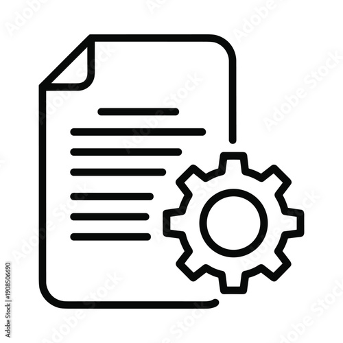 Document settings or configuration flat icon