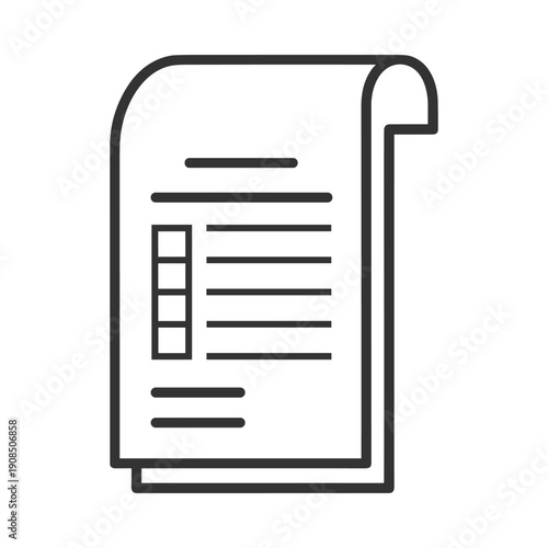 Document icon, simple flat vector illustration, EPS file available