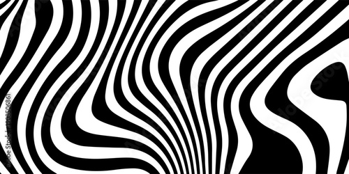 Retro vector groovy summer striped psychedelic background set. black colored backgrounds. Modern Trendy design in Vector Illustration