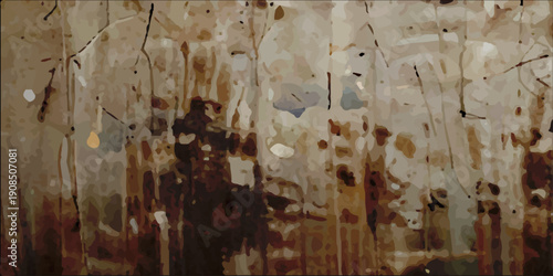 Soft neutral abstract background merging grunge concrete wall texture, distressed plaster details, and watercolor paper grain with subtle streaks for minimalist vintage design.