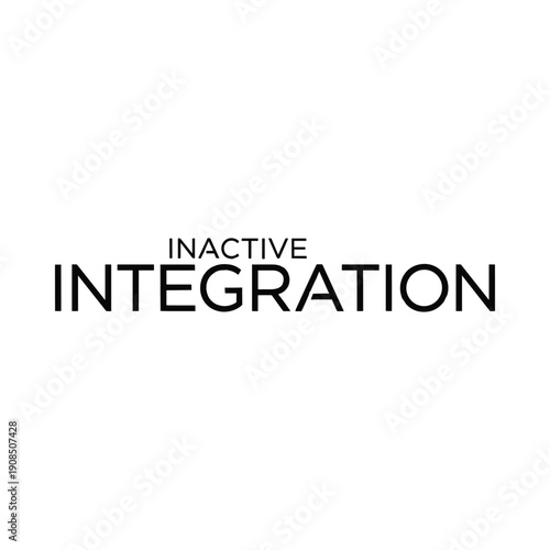 Inactive Integration Vector Text Logo