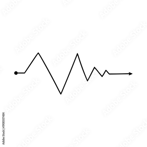 Abstract representation of a fluctuating line graph, symbolizing growth and change over time