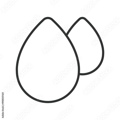 Skin moisture drops icon in line design. hydration concept on white background vector. drops editable stroke icon