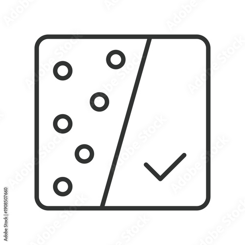 Skin quality control icon in line design. clean and clear skin test results on white background vector. skin quality editable stroke icon