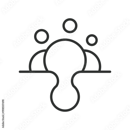 Skin pore cleansing icon in line design. deep pore purification on white background vector. pore cleansing editable stroke icon
