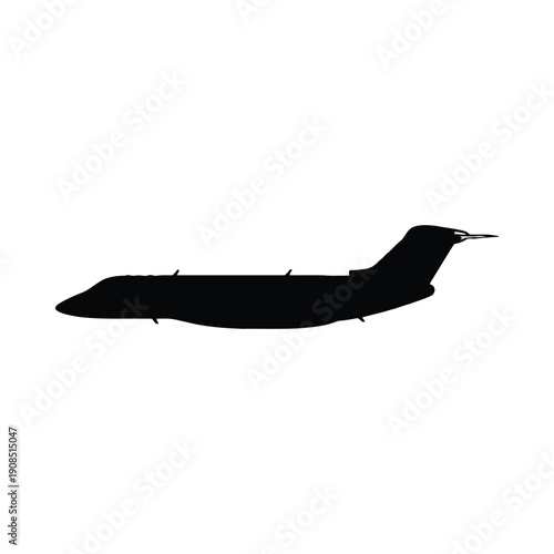 Airplane silhouette aircraft vehicle transportation travel