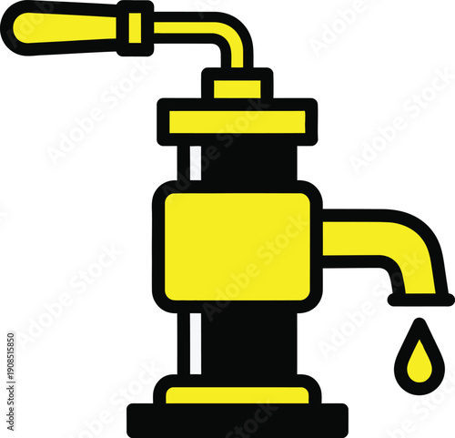 Illustration of a fire hydrant with water flowing from its valve