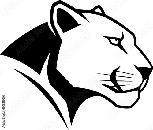 Panther - Minimalist and Flat Logo - Vector illustration
