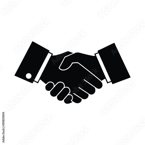 Black handshake agreement partnership business greeting
