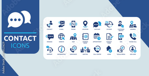 Contact and Customer Support UI Icons Set