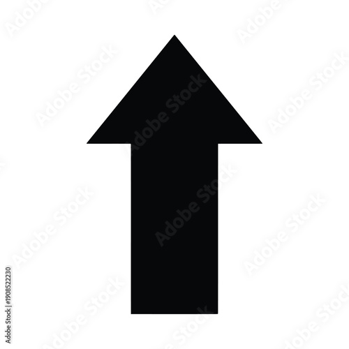 Black arrow pointing up direction