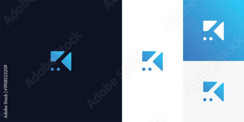 robotics  technology symbol ,modern futuristic logo, elegant monogram, digital device and  graphic.