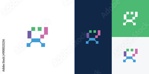 innovate  robotics education logo design