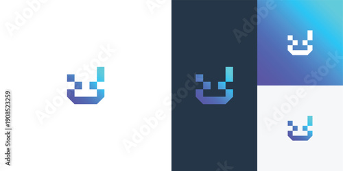 modern Robot icon, robotic digital technology graphic illustration