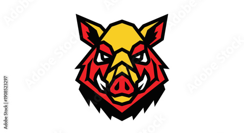 Stylized boar head graphic