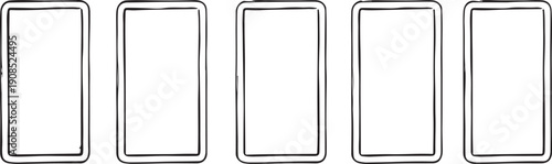 Five rectangular metal trays aligned in a row on a white background Vector