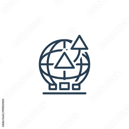 Muscular Boxer in Fighting Stance Black and White Vector Illustration