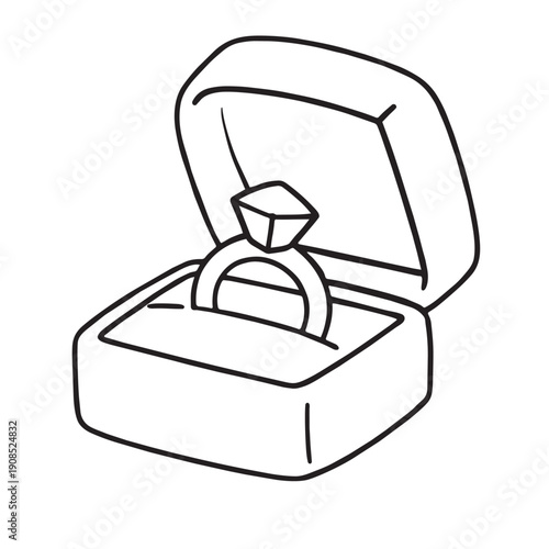 Engagement ring jewelry box diamond proposal love marriage romantic gift celebration