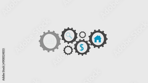 Animated strategy concept icon in clean flat vector style. Smooth motion graphic illustrating planning, analysis, and decision-making ideas. Suitable for business presentations, marketing videos, corp
