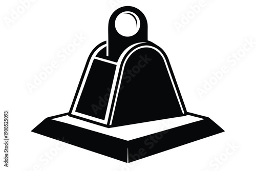 door stopper line art silhouette vector illustration