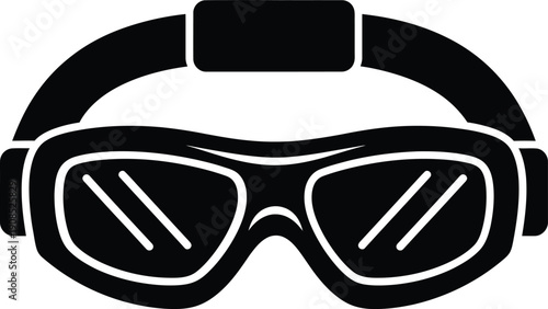 Black virtual reality headset with sleek design and protective goggles appearance