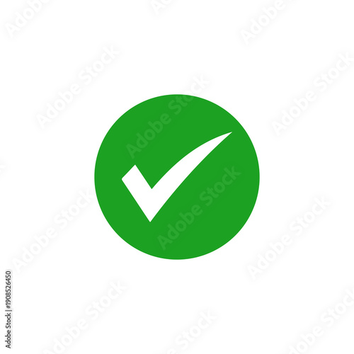 Free Download Green circle with white checkmark approval icon - GFXLoad