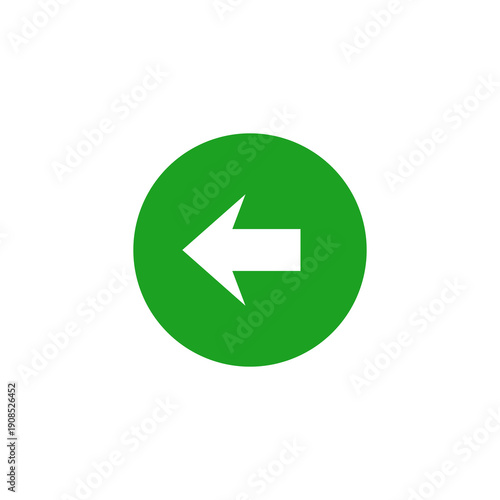 Free Download Green circle back arrow icon for digital navigation - GFXLoad