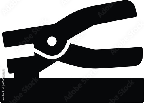hole punch silhouette vector illustration on transparent background