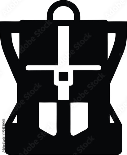 diaper bag silhouette vector illustration on transparent background