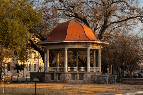 Konstfotografi Der Musikpavillon Bandstand in New Braunfels, Texas