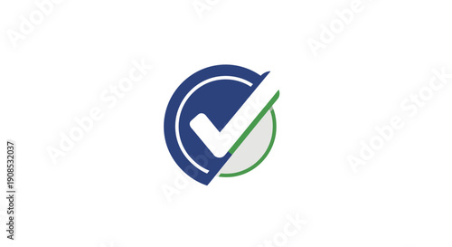 Blue Checkmark Logo Icon Design Element.