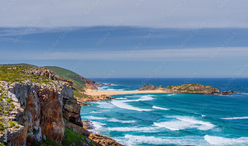 Fototapeta premium Beautiful coastline of Robberg Nature Reserve, Plettenberg Bay, South Africa