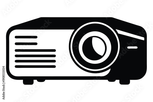 compact projector line art silhouette vector illustration