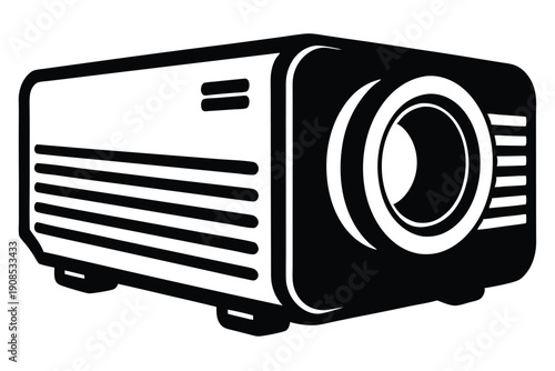 compact projector line art silhouette vector illustration