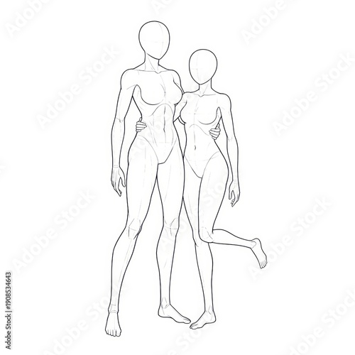 Supporting Female Figure Helping Injured Friend Walk