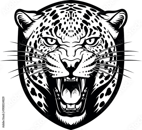Aggressive Leopard Face Icon